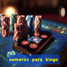 numeros para bingo de 1 a 90